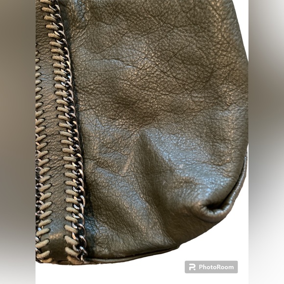 Joelle Hawkins Large Leather Army Green Shoulder & Crossbody Bag. - Picture 9 of 15